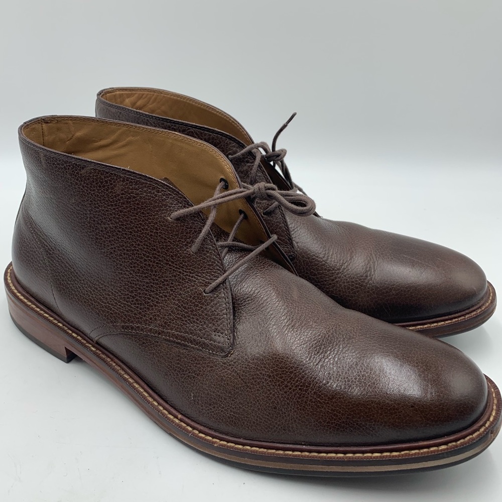 Cole Haan Brown leather chukka style lace up boots